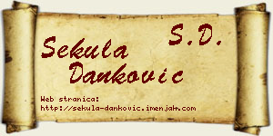 Sekula Danković vizit kartica